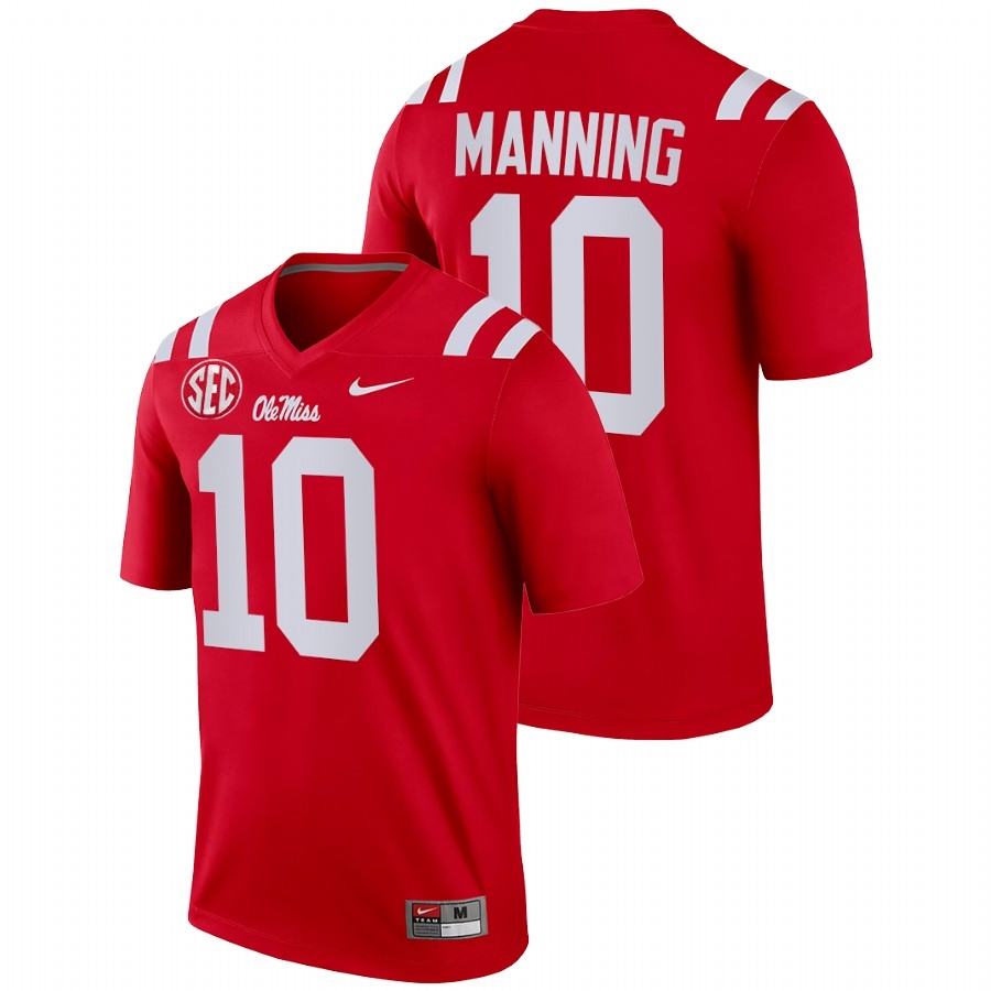 Eli Manning Jersey Ole Miss Rebels #10 College Football All Stitched Navy